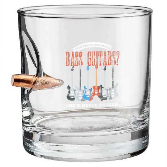 Bass Guitar Grunge Bullet Whiskey Glasses
