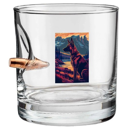 Belgian Malinois Nature Bullet Whiskey Glasses