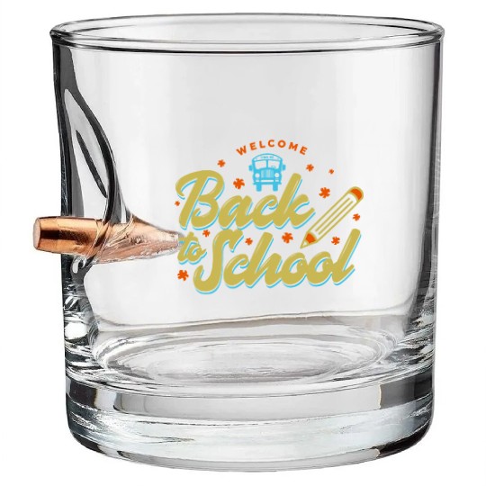 Welcome Back To School School Bus Driver Bullet Whiskey Glasses