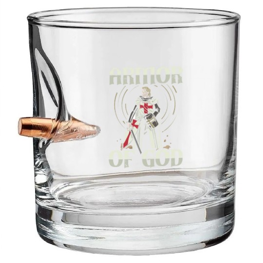 Armor of God Templar Knight Christian Faith Jesus Bullet Whiskey Glasses