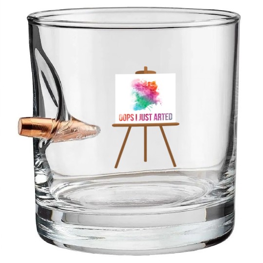 Funny Gift For An Artist Or An Art Teacher Bullet Whiskey Glasses