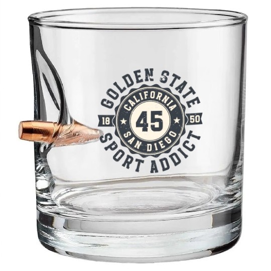 California Golden State San Diego Sport Addict Bullet Whiskey Glasses
