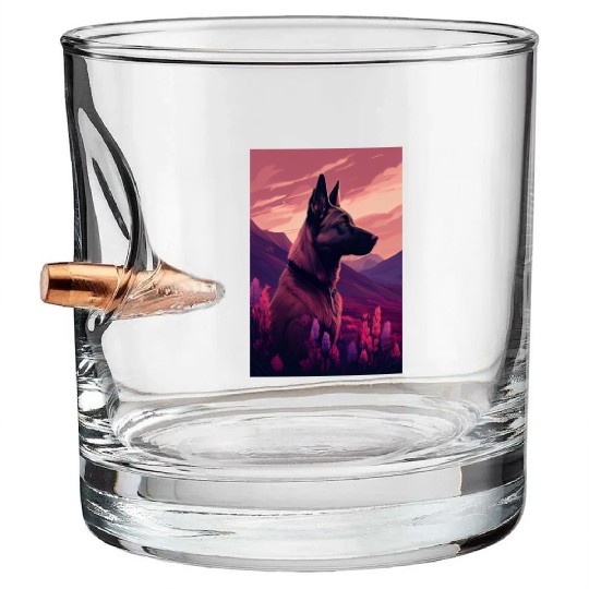 Belgian Malinois Nature Bullet Whiskey Glasses