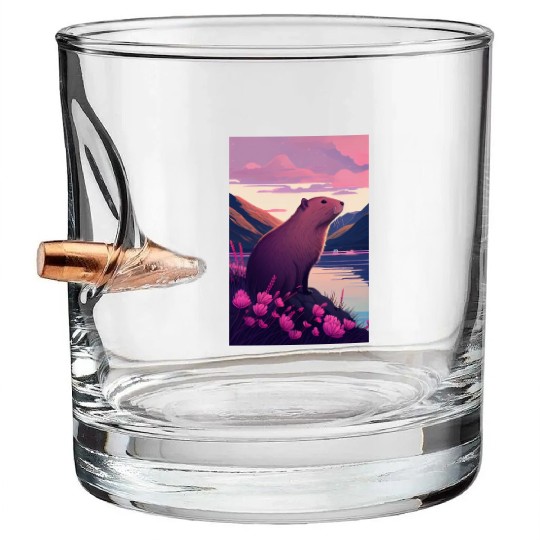 Capybara Nature Capibara Bullet Whiskey Glasses