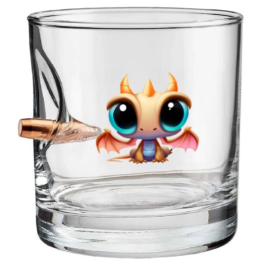CUTE DRAGON FANTASY MEDIEVAL TIMES Bullet Whiskey Glasses
