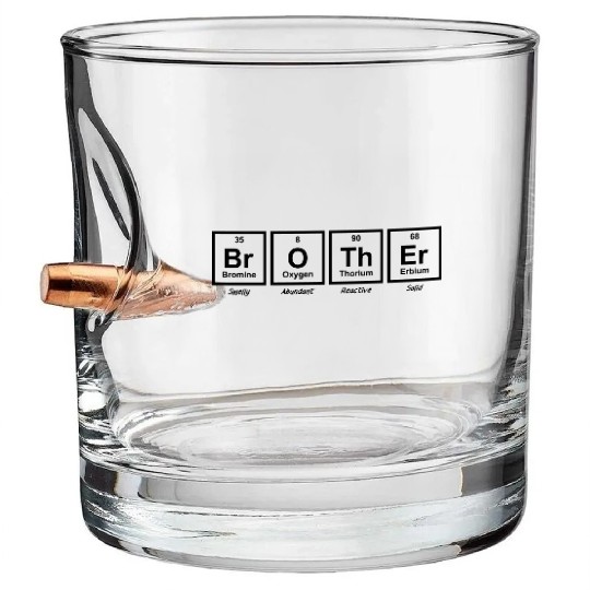 Funny Big Brother Periodic Table Bullet Whiskey Glasses