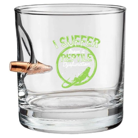 reptile dysfunction reptile lover lizard Bullet Whiskey Glasses