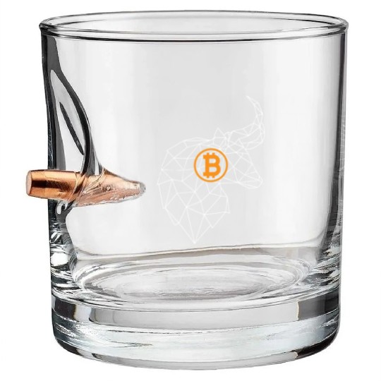 Bitcoin Bull Bullet Whiskey Glasses
