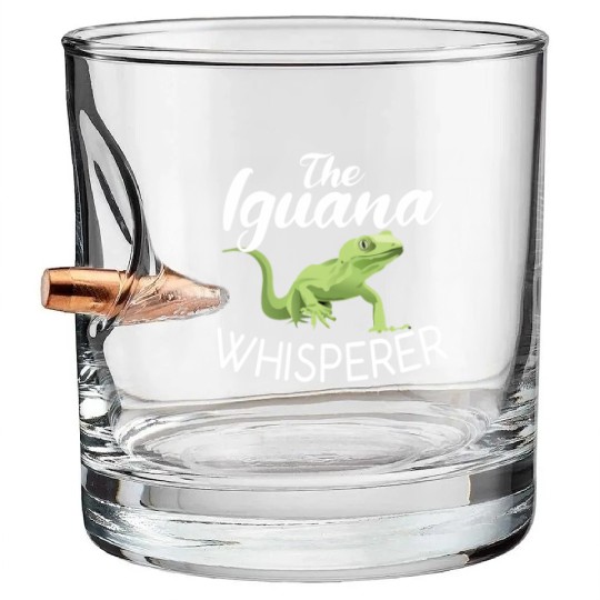 The Iguana Whisperer Reptile Animal Lover Lizard Bullet Whiskey Glasses