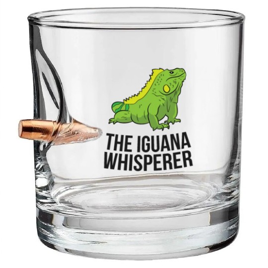 The Iguana Whisperer Gecko Lizard Lover Bullet Whiskey Glasses