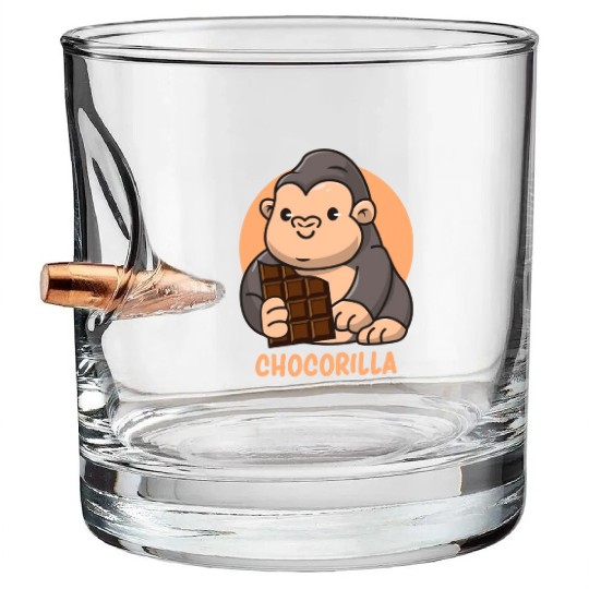 Chocorilla Gorilla Sweet Tooth Candie Lover Bullet Whiskey Glasses
