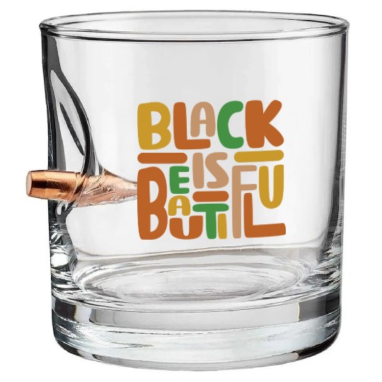 Black Is Beautiful Bullet Whiskey Glasses