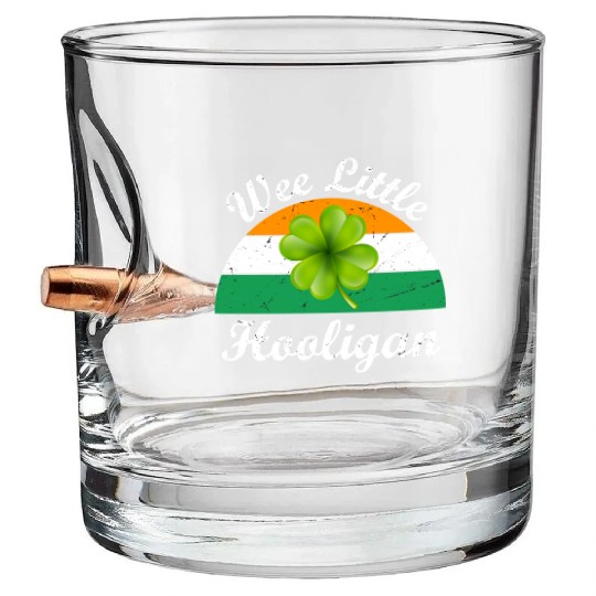 Wee Little Hooligan St Patricks Day Bullet Whiskey Glasses