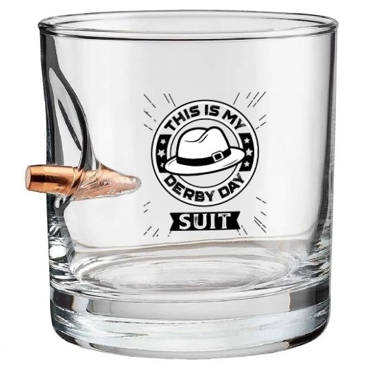 This Is My Derby Day Suit Horse Hat Kentucky 2023 Bullet Whiskey Glasses