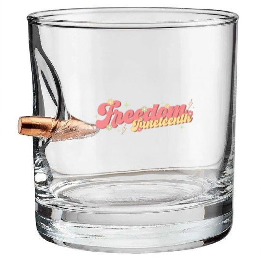 Freedom Juneteenth, Independence Day Bullet Whiskey Glasses