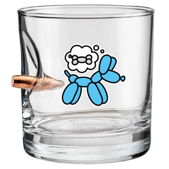 Balloon dog and bone Balloon artist Balloon animal Bullet Whiskey Glasses