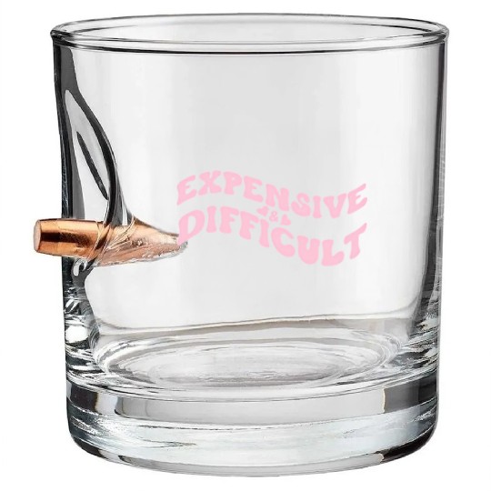 Expensive And Difficult Bougie Bougee Preppy Aesth Bullet Whiskey Glasses
