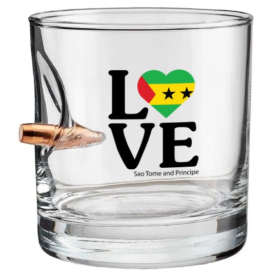 Love Sao Tome and Principe Bullet Whiskey Glasses