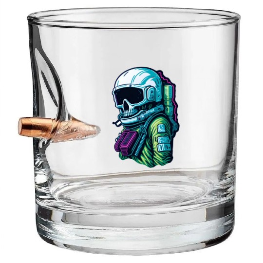 Cyberpunk Space Explorer Bullet Whiskey Glasses