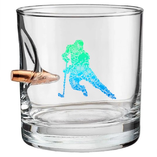 Hockey Player Ice Hockey Youth Bullet Whiskey Glasses