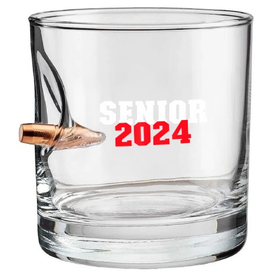 Senior 2024 Graduation School Back To School Bullet Whiskey Glasses