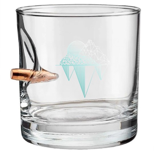 Mountains Hiking Camping Rock Climbing Camper Bullet Whiskey Glasses
