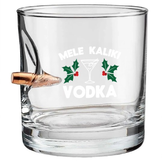 Mele Kaliki Vodka Kalikimaka Bullet Whiskey Glasses