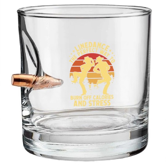 Linedance The Perfect Way Western Country Music Bullet Whiskey Glasses