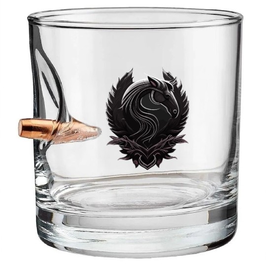Horseshoe and Horse Bullet Whiskey Glasses