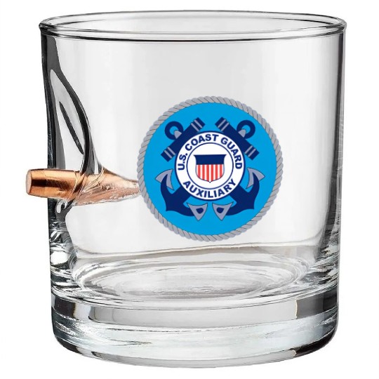 Us Coast Guard Auxiliary Uscga Volunteer Service Bullet Whiskey Glasses