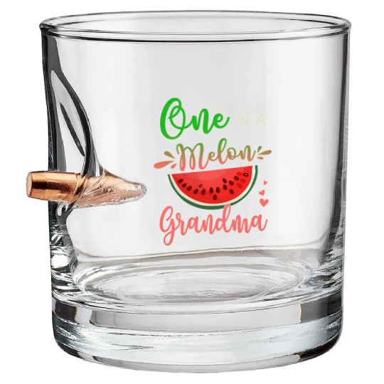 Family One In A Melon Grandma Party Family Bullet Whiskey Glasses