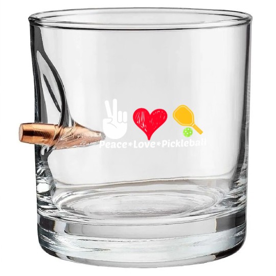 Paddleball Sports Mom Dad Retirement Peace Love Pi Bullet Whiskey Glasses