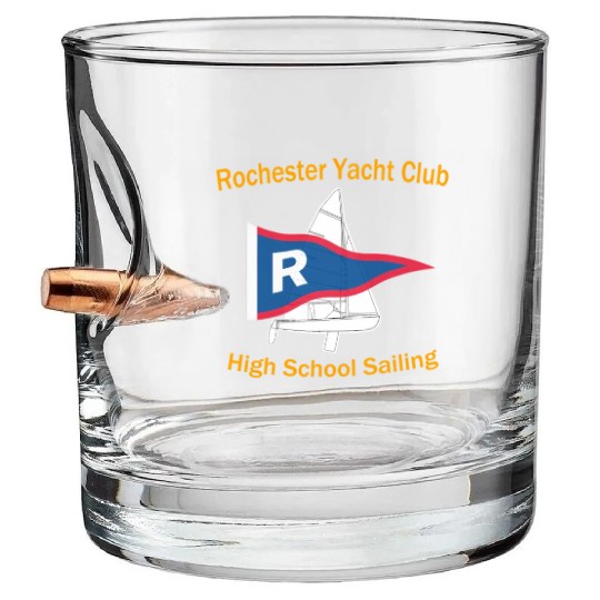 West Irondequoit Ryc High School Sailing Bullet Whiskey Glasses
