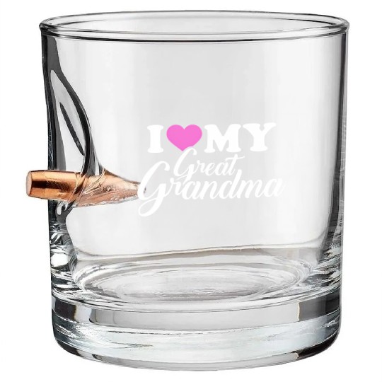 I Love My Great Grandma Bullet Whiskey Glasses