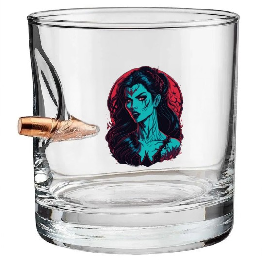 Vampira Girl Bullet Whiskey Glasses
