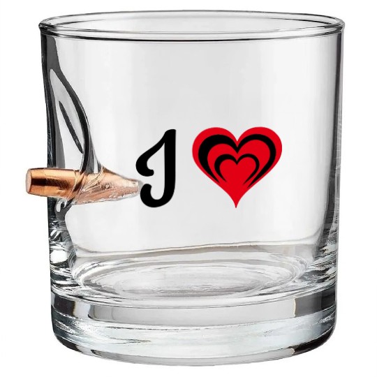 I love mom design Bullet Whiskey Glasses