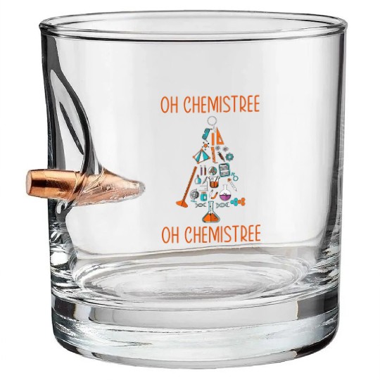 Christmas Science Teacher Chemistry Scientist Bullet Whiskey Glasses