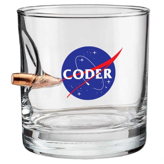 Coder Computer Science Programmer Software Bullet Whiskey Glasses
