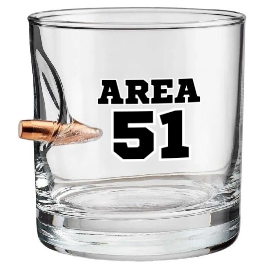Area 51 UFO Design Bullet Whiskey Glasses