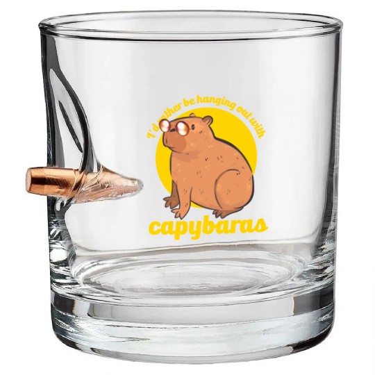 Capybara Lover Rodent Animal Capybara Bullet Whiskey Glasses