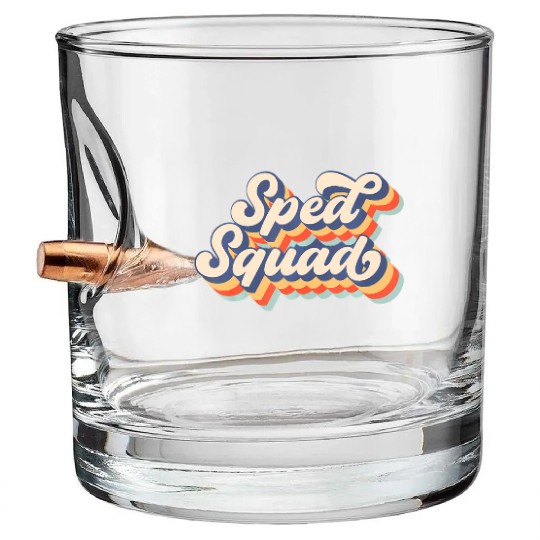 Vintage Sped Squad Special Ed Teacher Back To Scho Bullet Whiskey Glasses