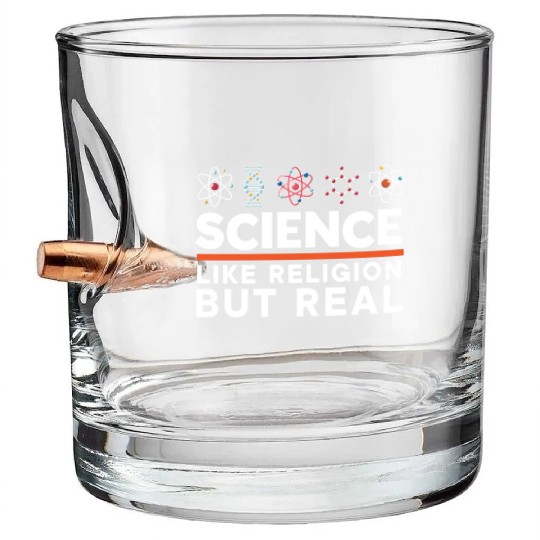 Atheism Anti-Religion Agnostic Freethinker Atheist Bullet Whiskey Glasses