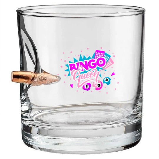 Bingo Queen Pocket Balls Fun Bullet Whiskey Glasses