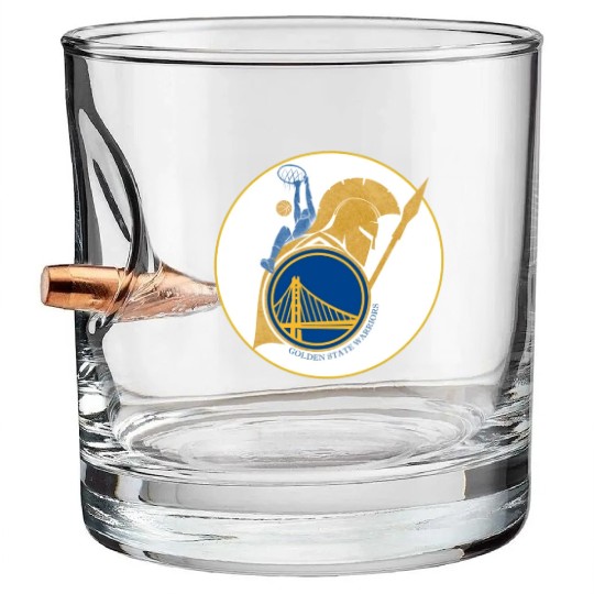 New Era Golden State Warriors Team Logo T-Shir Bullet Whiskey Glasses