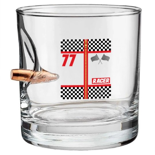 And Halloween Race Car Driver Bullet Whiskey Glasses