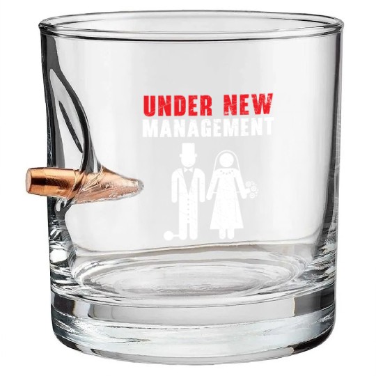 Bride And Groom Wedding Day Marriage Just Married Bullet Whiskey Glasses