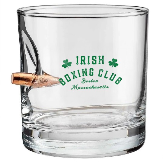 Irish Bong Club Boston Massachusetts Shamrock Bullet Whiskey Glasses