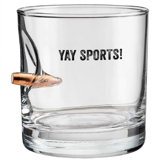 Yay Sports Sports Distressed Bullet Whiskey Glasses