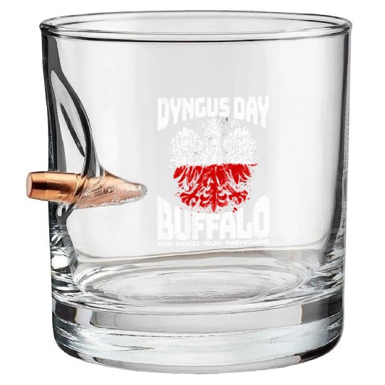 Dyngus Day Buffalo Piwo Pierogi Polka Bullet Whiskey Glasses
