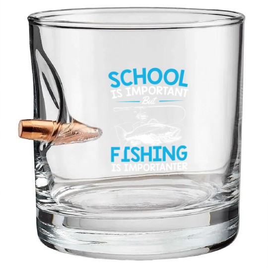 Fishing Youth Fishn Fishing Bullet Whiskey Glasses
